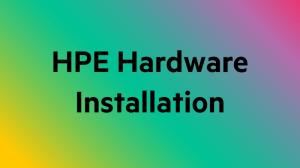 HPE Install Apollo 6000Gen10 Chassis SVC