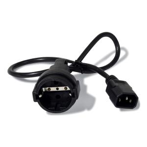 Power Cord Iec 320 C14 To Schuko Cee 7 10a/230v 0.5m