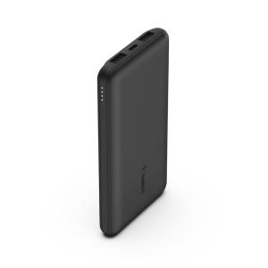 10k Power Bank With USB-c 15w Dual USB-a 15cm USB-a To C Cable Black